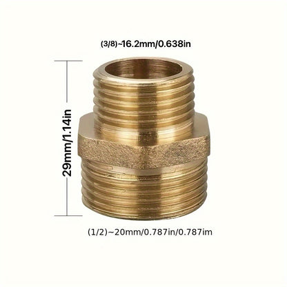 14 x Dual-Head Hexagonal Brass Reducer Fittings