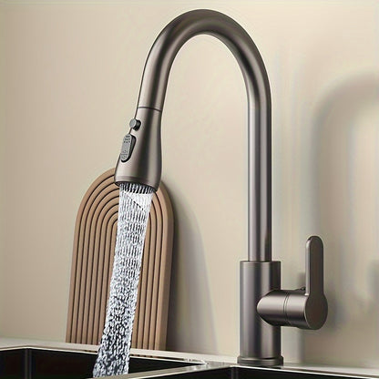 360° Swivel Kitchen Faucet. Pull-Down Sprayer & Water-Saving Design