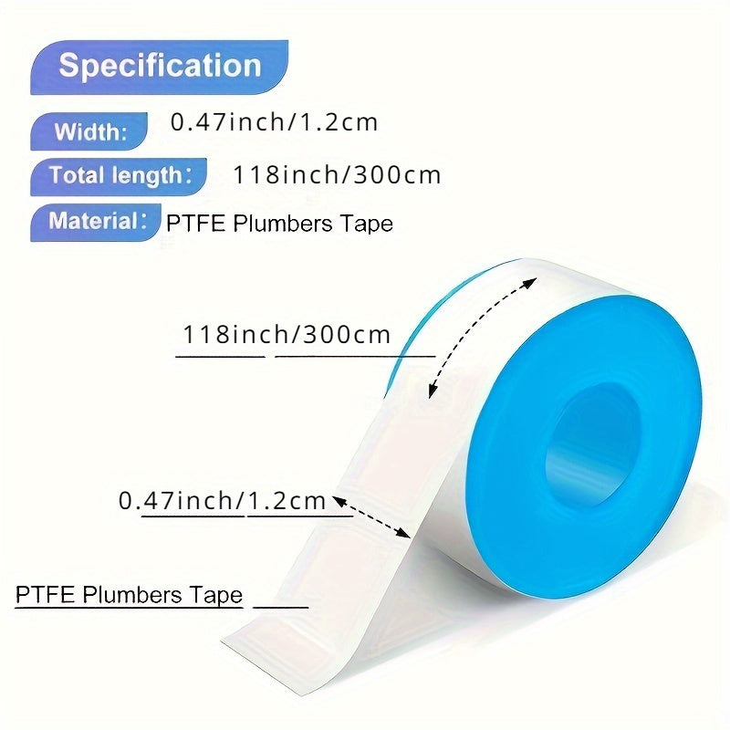 PTFE White Plumbing Tape. Leak-proof seal for pipe fittings