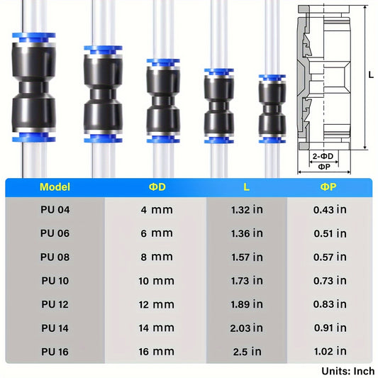 Universal Quick Connect Fittings – Push-In Pipe Set