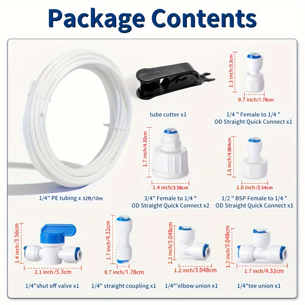 PEX Tubing & Quick Connect Set – 32ft Water Line Kit