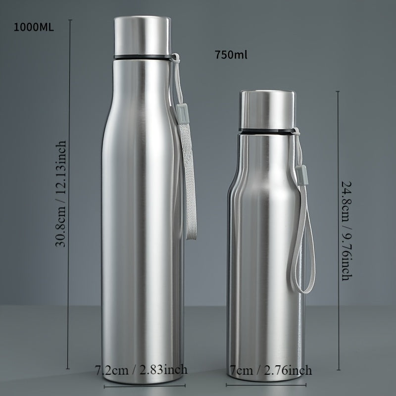 Bouteille d'eau de sport portable en acier inoxydable