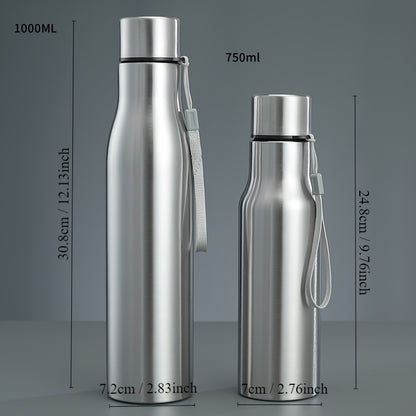 Bouteille d'eau de sport portable en acier inoxydable