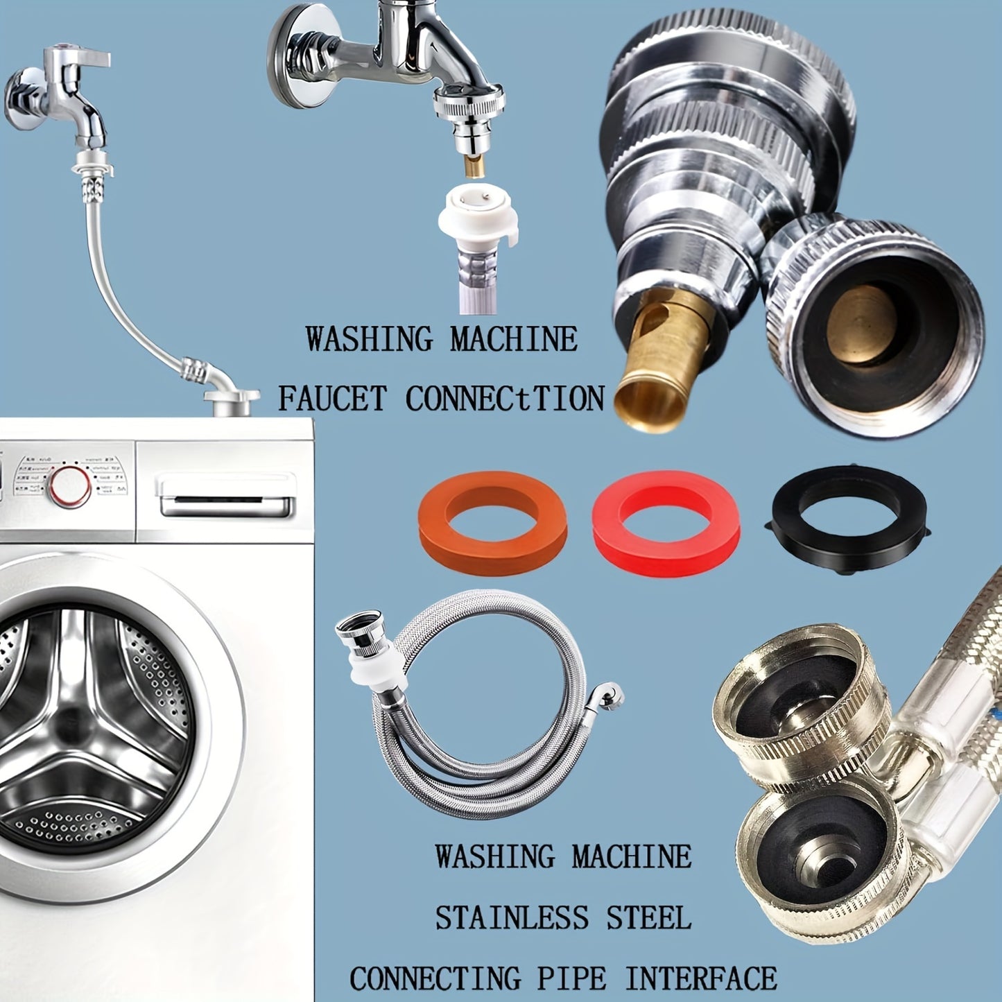 135 x Assorted Plumbing Washer Kit