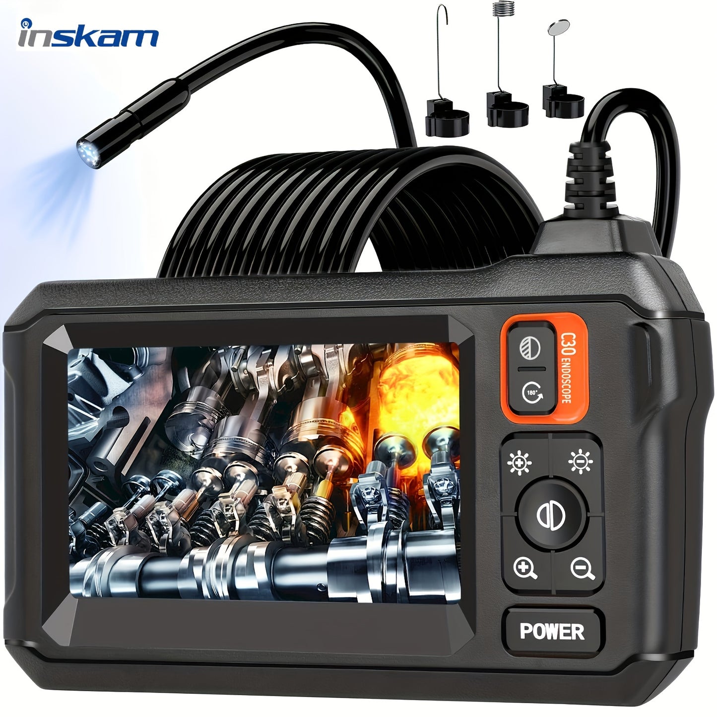 Inskam 4.3" IPS LCD Endoscope Camera. Plumbing & Auto