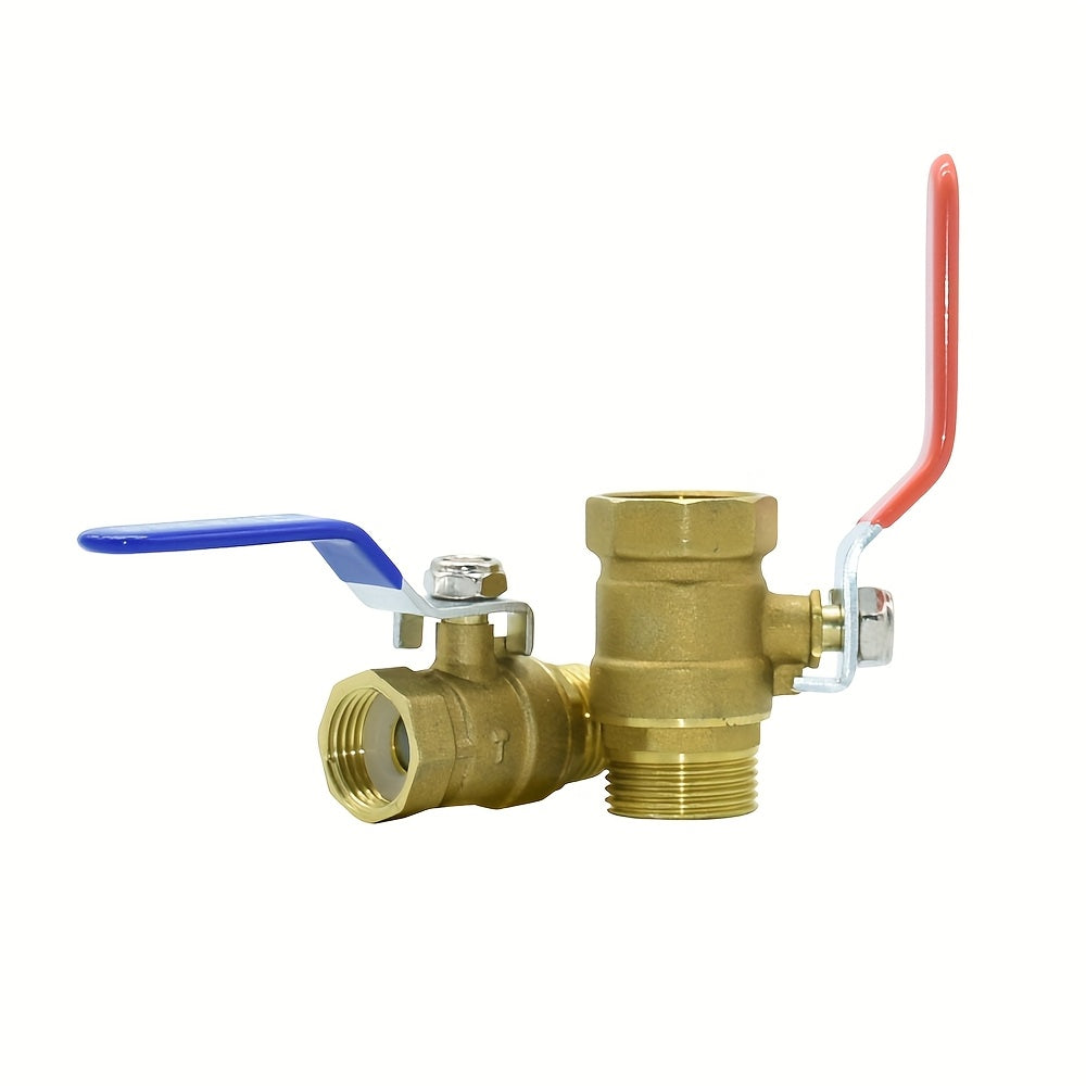 Brass Ball Valve Connector for Garden Hose – 1/2" & 3/4"