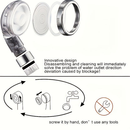 High-Pressure Handheld Shower Head with Filter