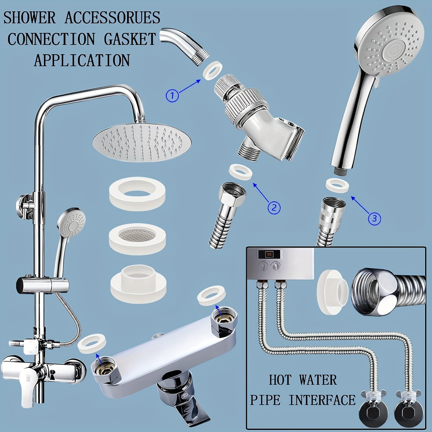 135 x Assorted Plumbing Washer Kit