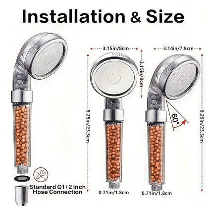 High-Pressure Handheld Shower Head with Filter