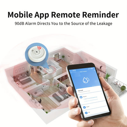 Rilevatore di perdite d'acqua WiFi intelligente - Allarme ad alto volume