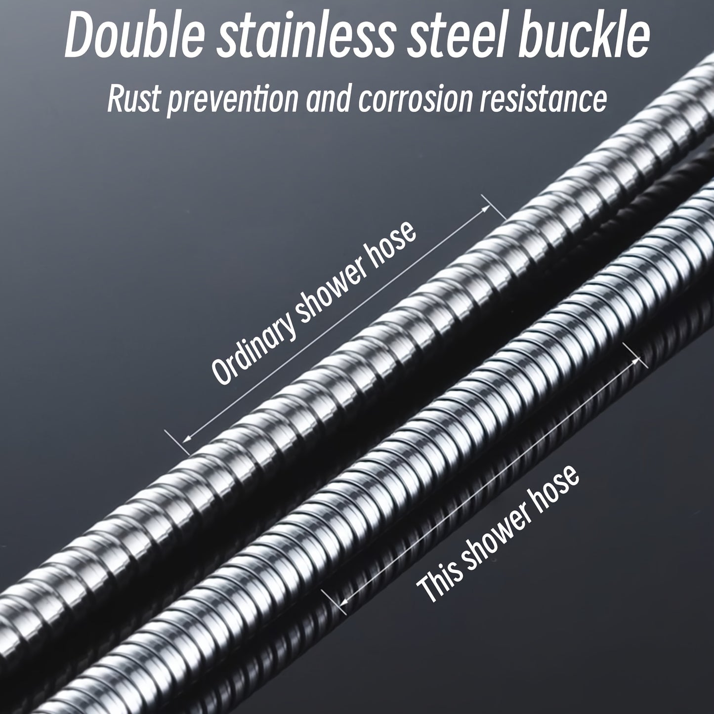 1.2-3m Stainless Steel Shower Hose – Durable & Explosion-Proof