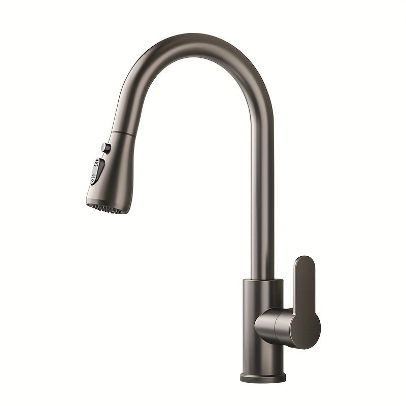 360° Swivel Kitchen Faucet. Pull-Down Sprayer & Water-Saving Design