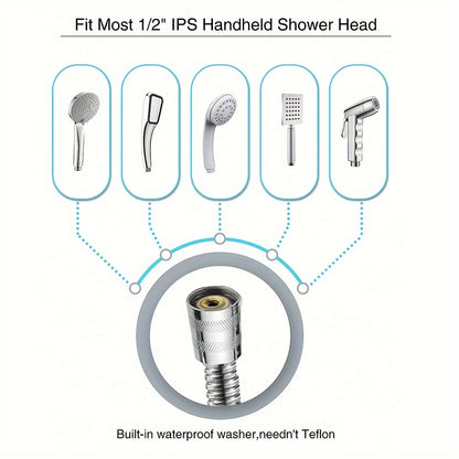 1.2-3m Stainless Steel Shower Hose – Durable & Explosion-Proof