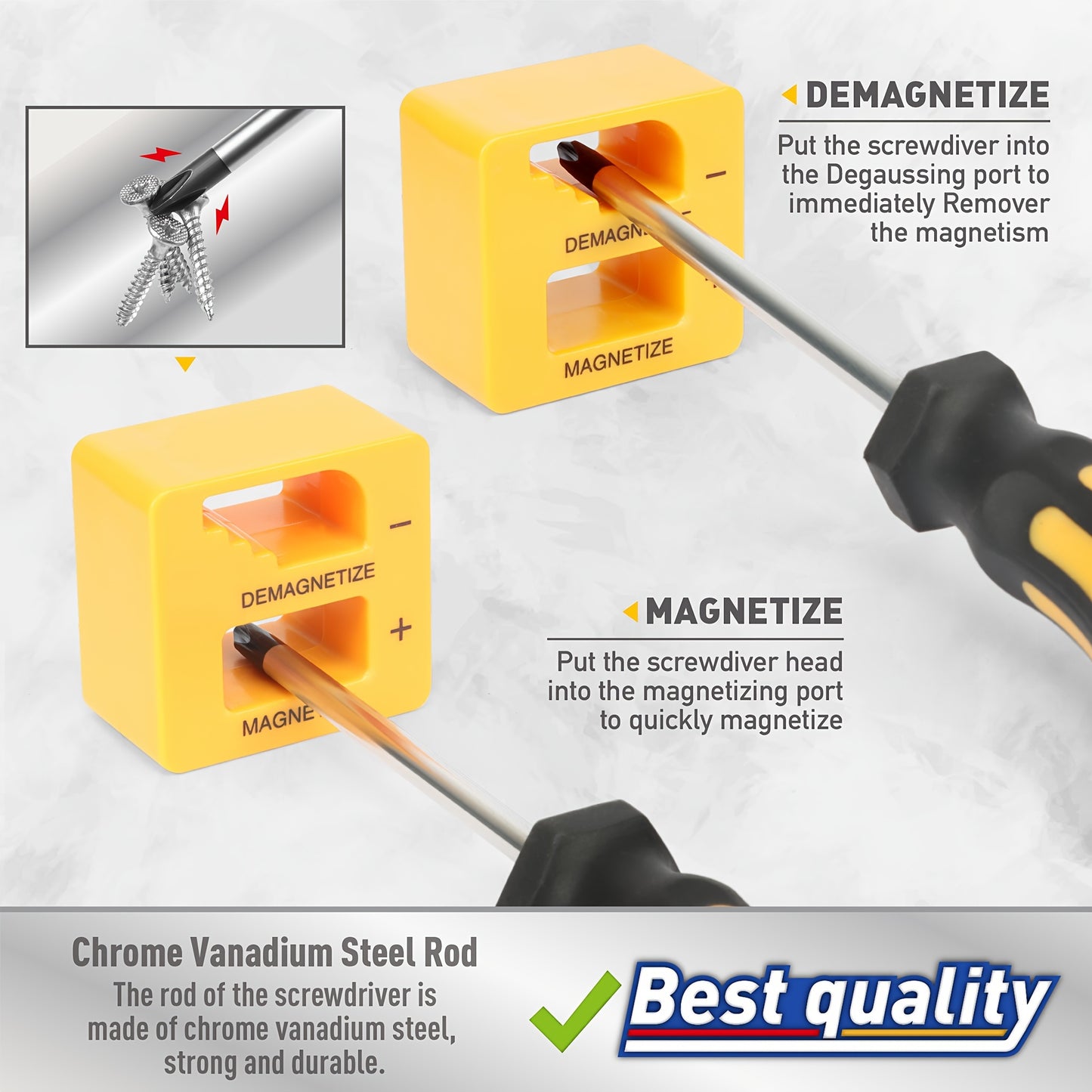 43-Piece Professional Screwdriver Set with Magnetic Bit Holder